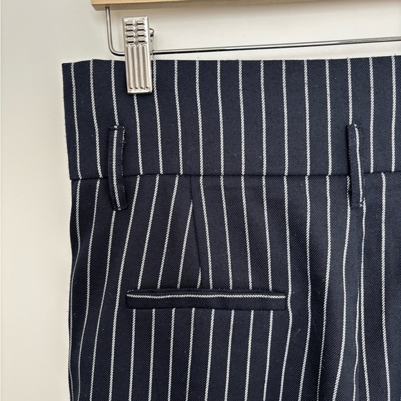 Blue and White Pinstripe Trousers - Picture 3 of 6